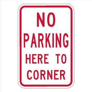 R7-11 No Parking Here To Corner