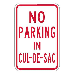 R7-CDS No Parking In Cul-De-Sac