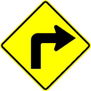 W1-1R Right Turn